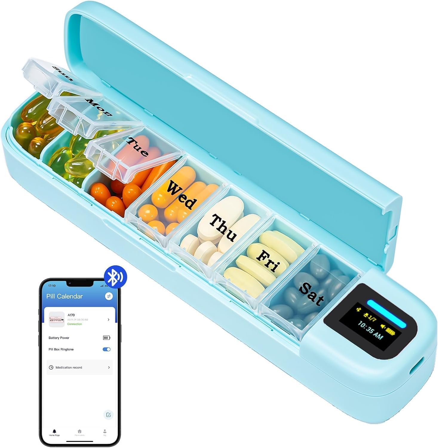 Medicine Cabinet Lock - منظم حبوب ذكي مع منبه وتطبيق