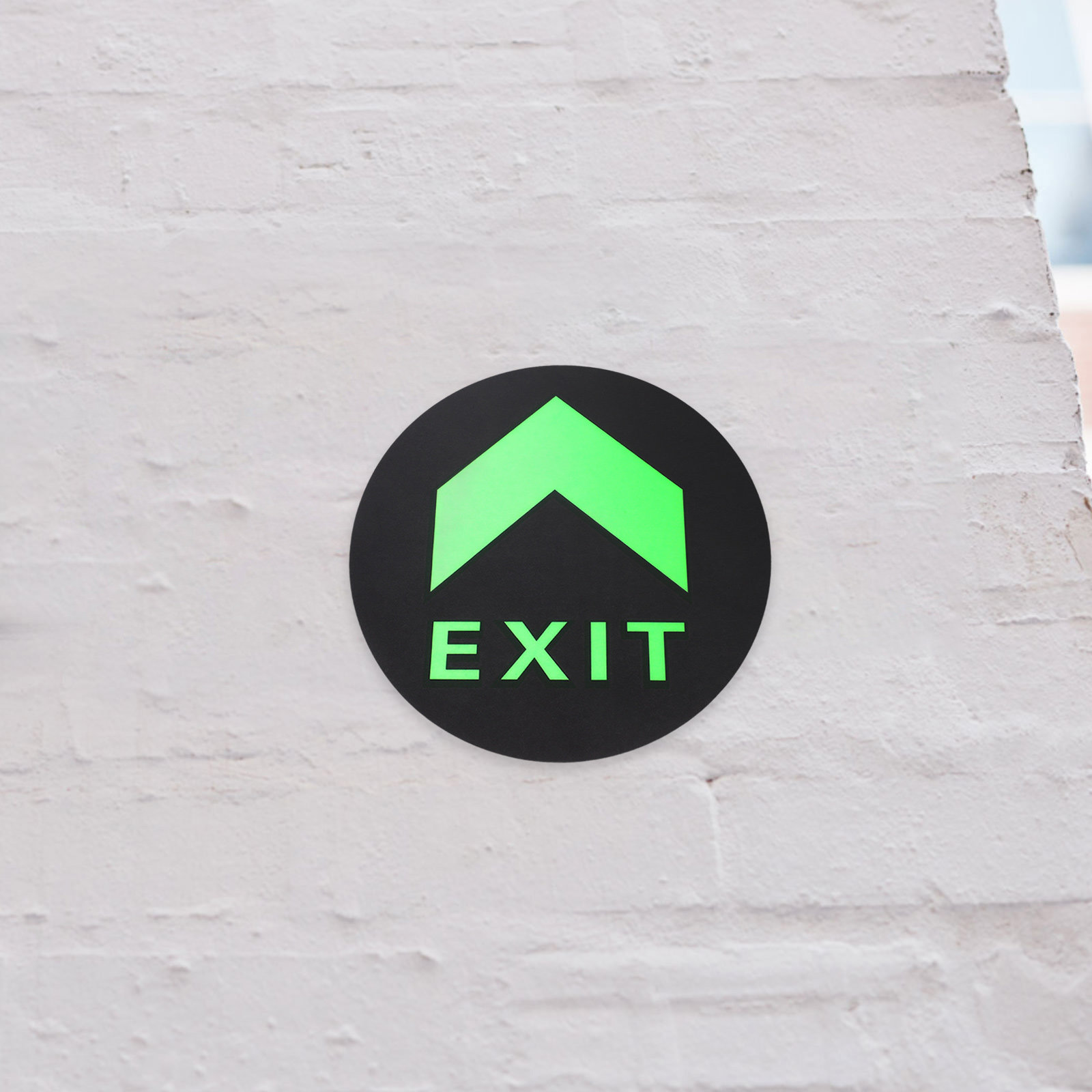 Emergency Exit Sign - 5 قطع ملصقات إشارة الخروج المضيئة