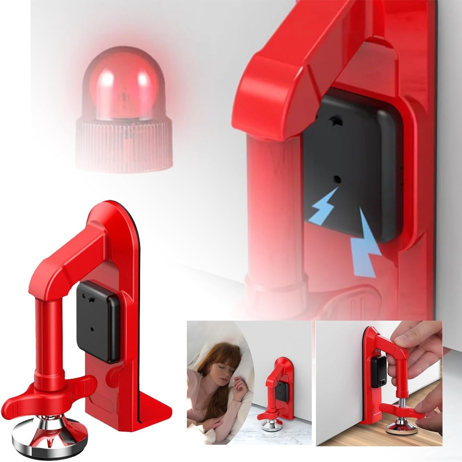 Door Stop Alarm - بطارية تعمل بالطاقة إنذار الباب سدادة