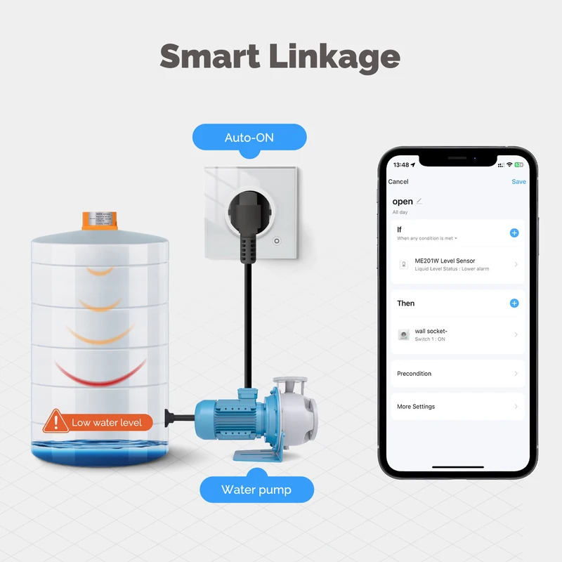 Water Alarm Sensor - مستشعر مستوى المياه الذكي MOES Tuya