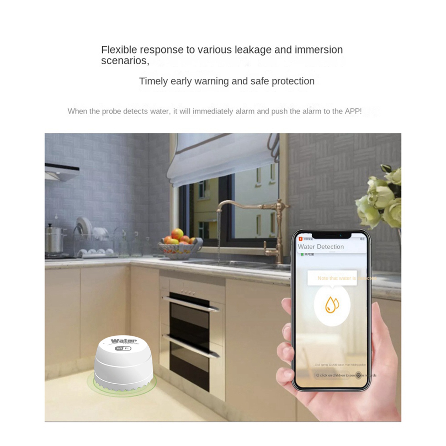 Water Alarm Sensor - جهاز كشف تسرب المياه الذكي ABKW-3X