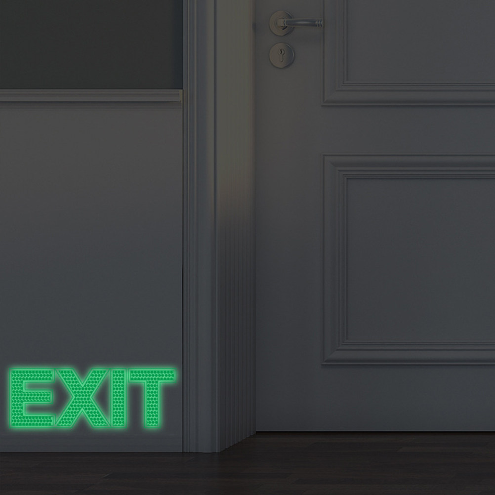 Emergency Exit Sign - ملصق لافتة الخروج مضيء يتوهج في