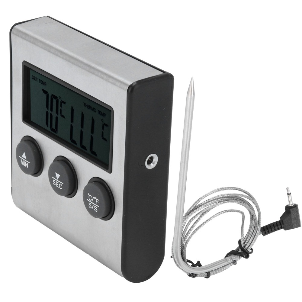 Pool Alarm Float - ميزان حرارة رقمي فضي للشواء مع