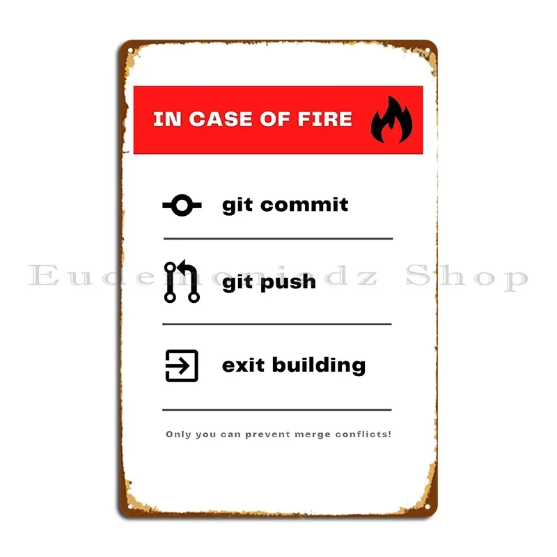 Emergency Exit Sign - في حالة النار Git Commit Git