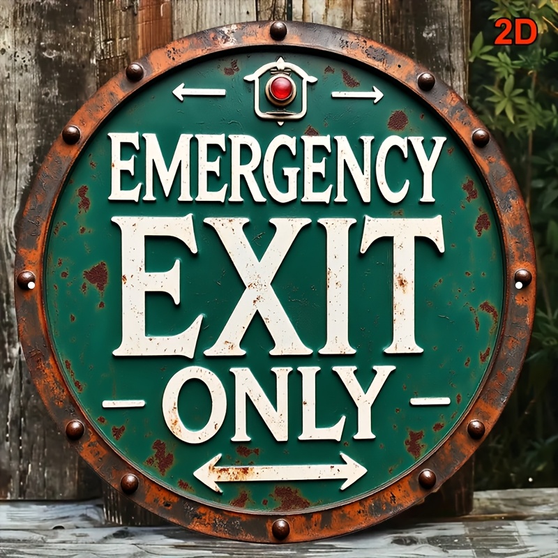 لافتة خروج طوارئ صناعية معدنية - مراجعة Emergency Exit Sign وسعره