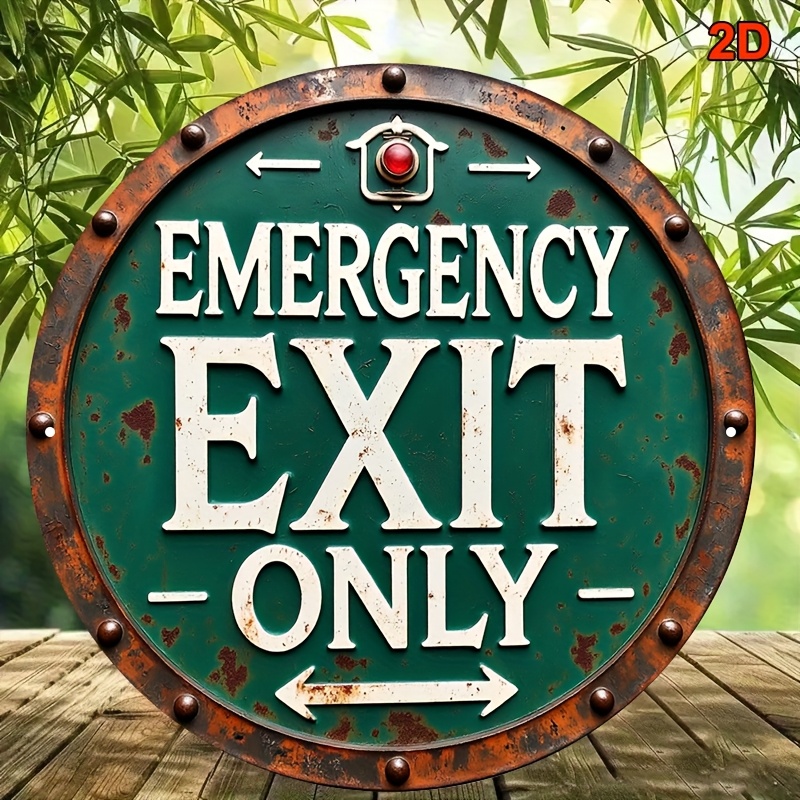 لافتة خروج طوارئ صناعية معدنية - مراجعة Emergency Exit Sign وسعره