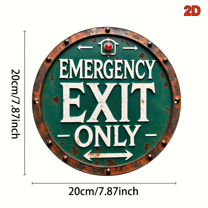 لافتة خروج طوارئ صناعية معدنية - مراجعة Emergency Exit Sign وسعره
