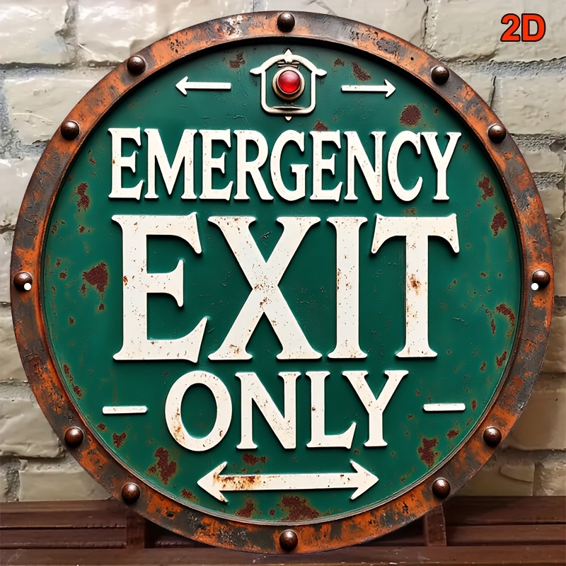 لافتة خروج طوارئ صناعية معدنية - مراجعة Emergency Exit Sign وسعره
