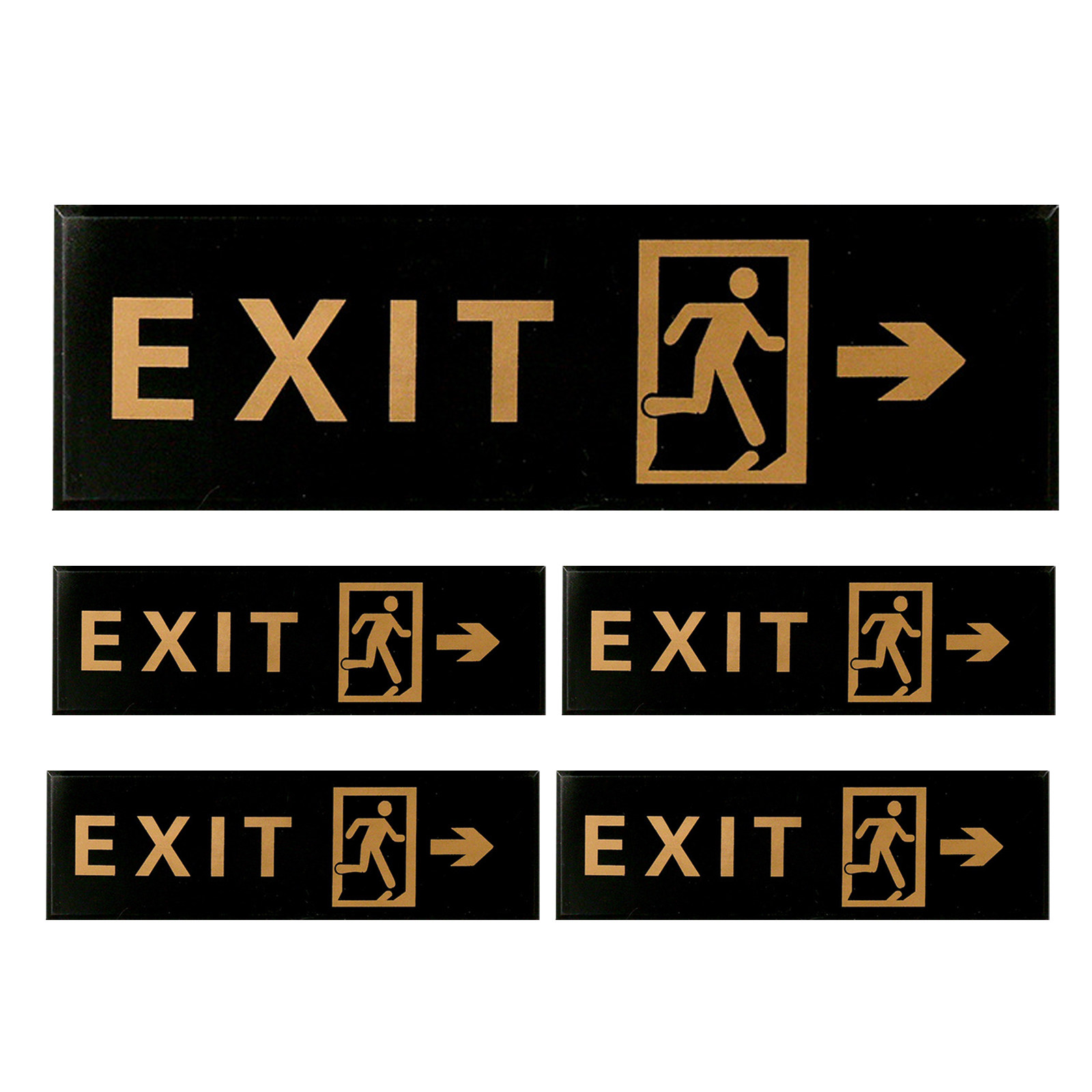 5 قطع لافتات خروج ذاتية اللصق  - مراجعة Emergency Exit Sign وسعره
