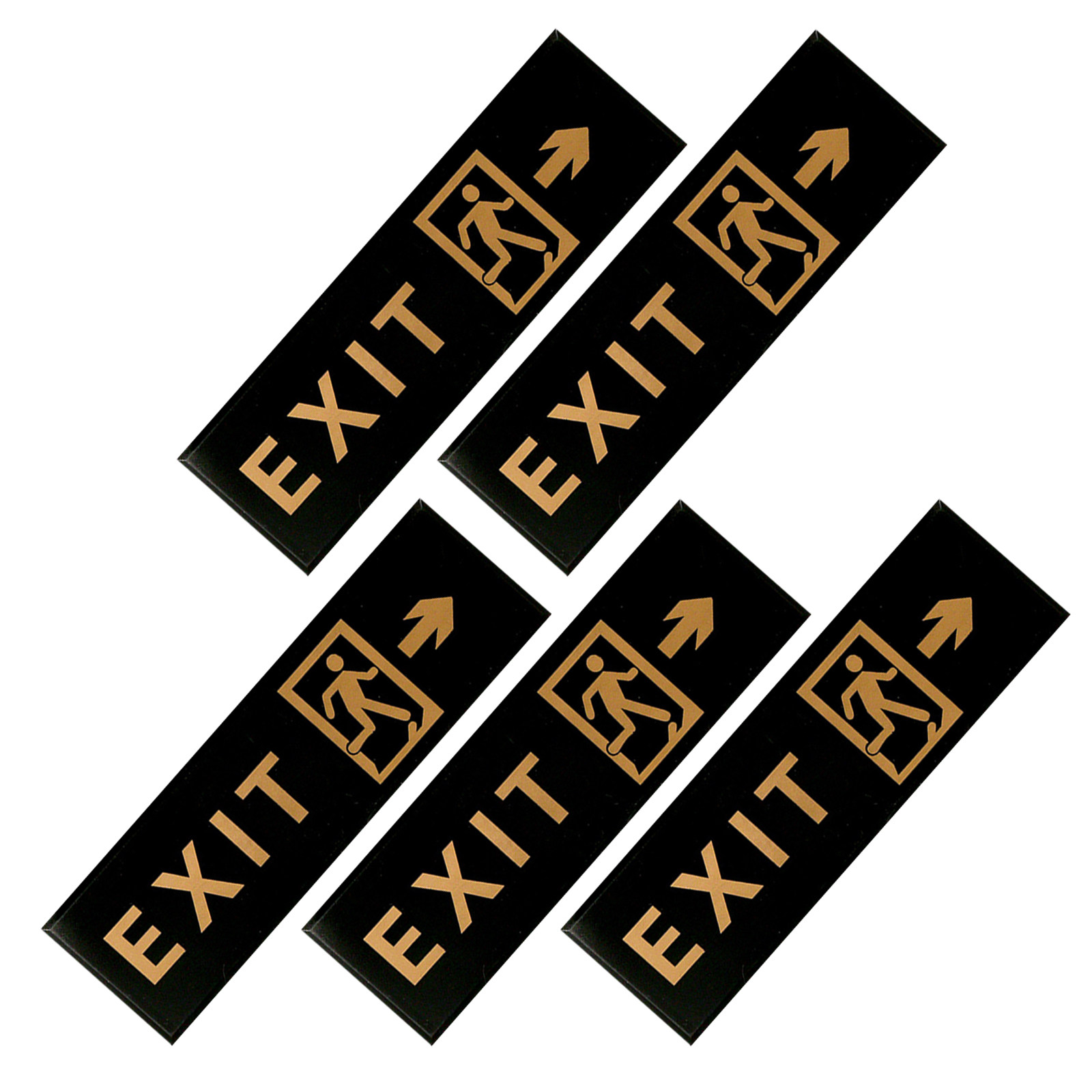 5 قطع لافتات خروج ذاتية اللصق  - مراجعة Emergency Exit Sign وسعره