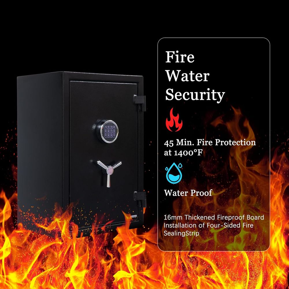 خزنة كبيرة للمسدسات مع قفل رقم - مراجعة Fire Safe Document وسعره