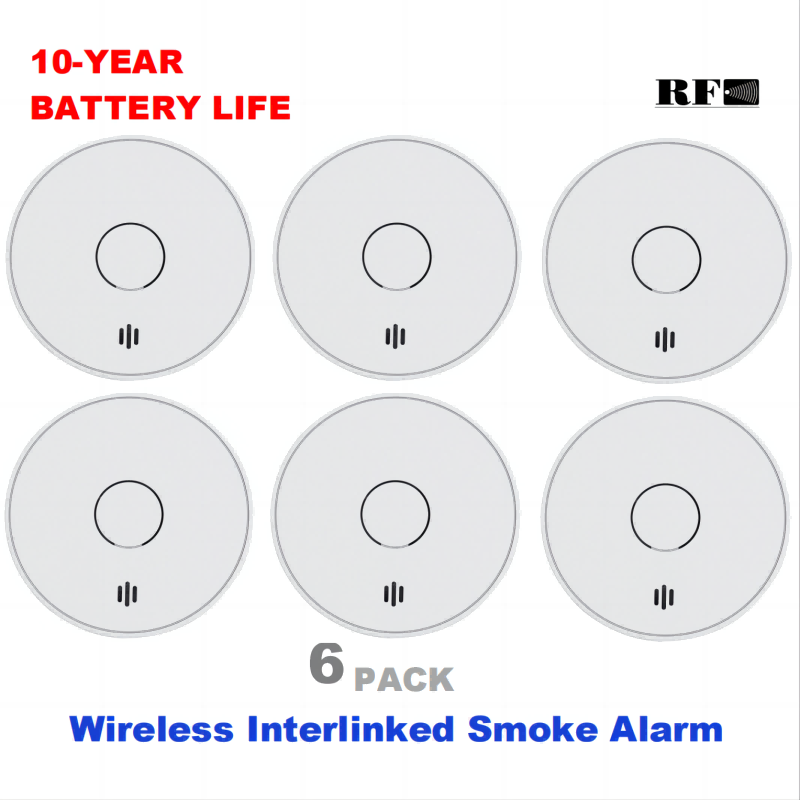 إنذار دخان لاسلكي مترابط بطاري - مراجعة Smoke Detector Interconnected وسعره