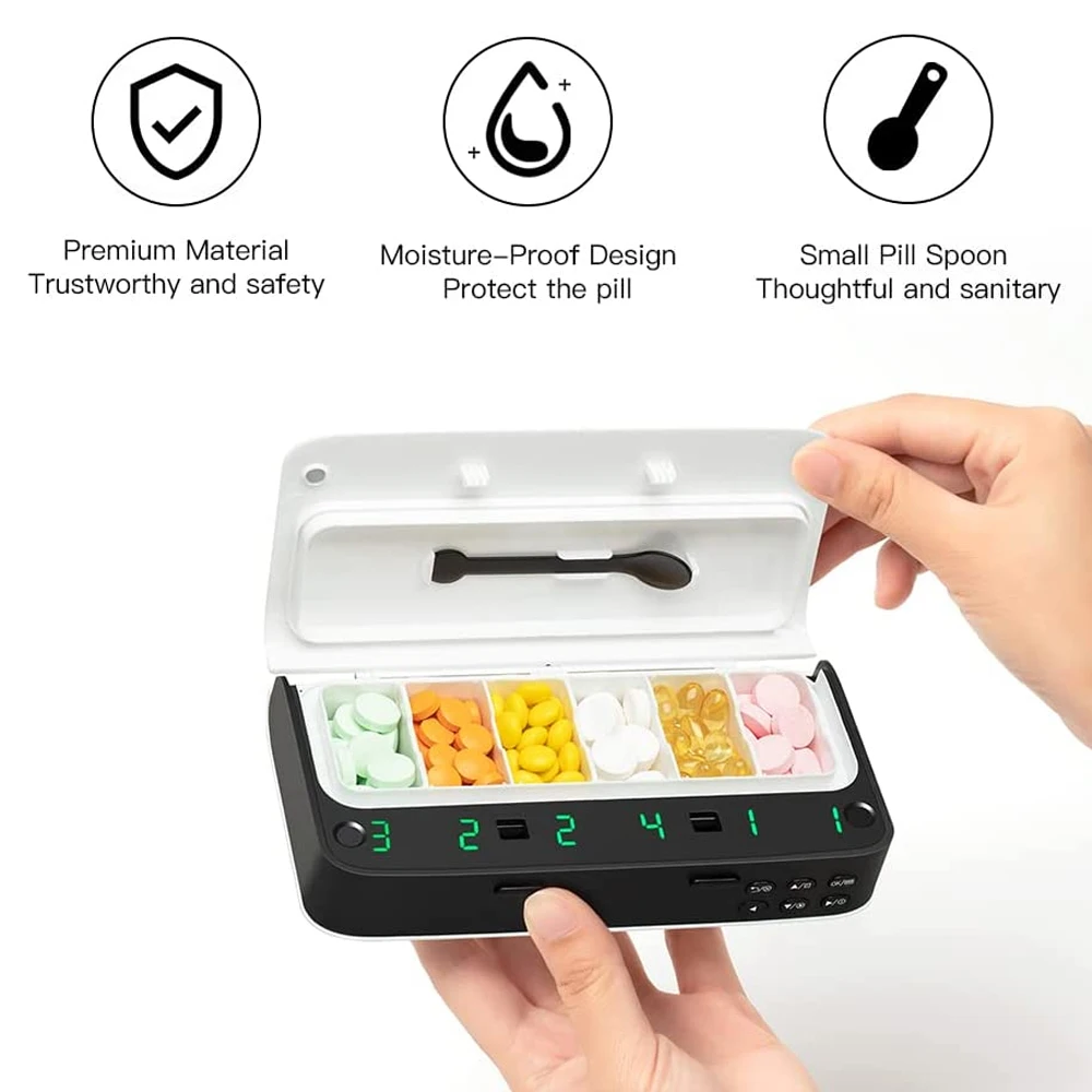 موزع حبوب مع منبه منظم حبوب ال - مراجعة Medicine Cabinet Lock وسعره