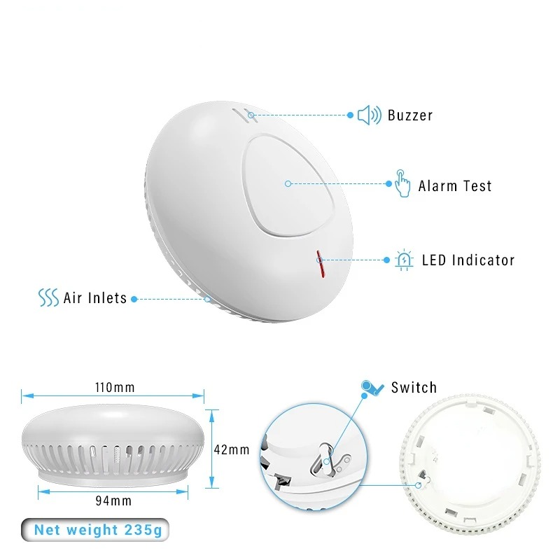 نظام إنذار أمني ذكي للمنازل مع - مراجعة Smoke Detector Interconnected وسعره