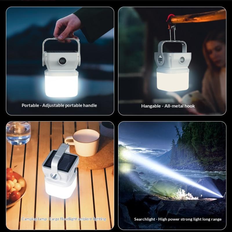 فانوس تخييم شمسي جديد مع إضاءة - مراجعة Power Outage Light وسعره