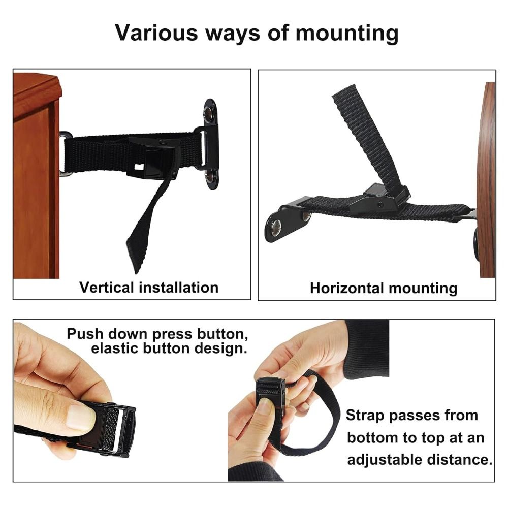 مثبتات أثاث مقاومة للزلازل سهل - مراجعة Earthquake Anchor Strap وسعره