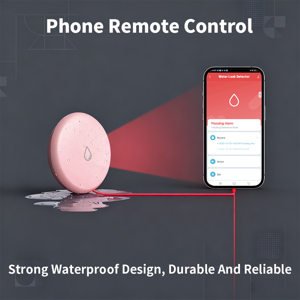 مستشعر تسرب زيجبي مع مؤشر LED  - مراجعة Water Alarm Sensor وسعره