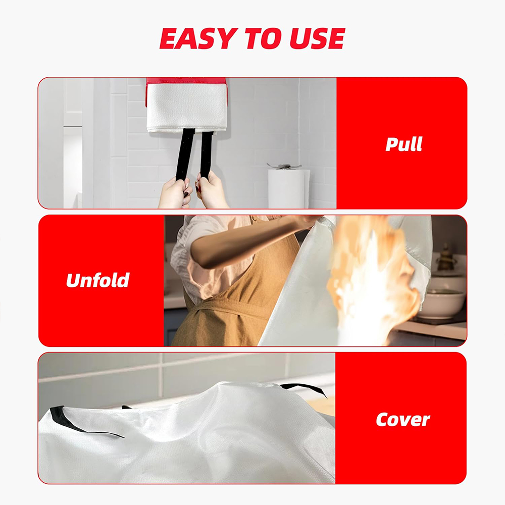 بطانية حريق 2 حزمة 2*2 م/1.5*1 - مراجعة Fire Blanket Kitchen وسعره