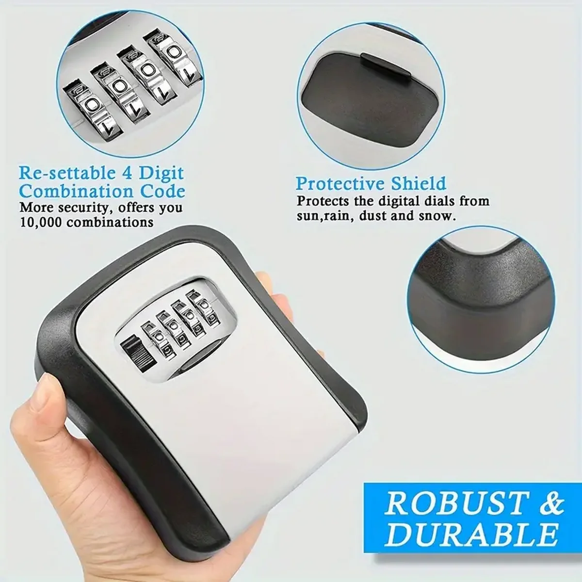 صندوق مفاتيح محمول مقاوم للماء - مراجعة Lockbox Key Secure وسعره