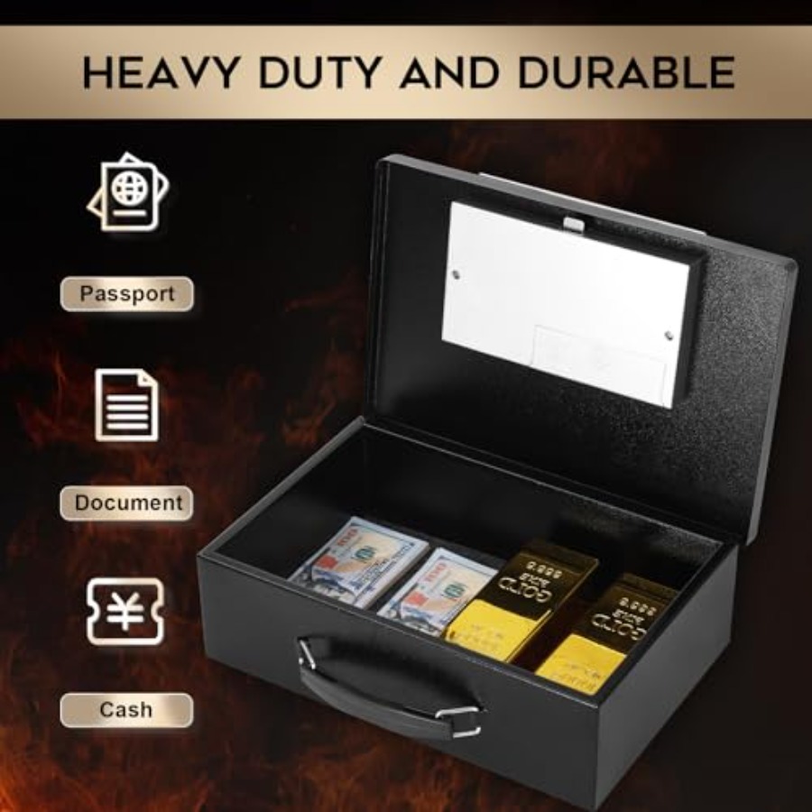صندوق أمان معدني محمول مع قفل  - مراجعة Fire Safe Document وسعره