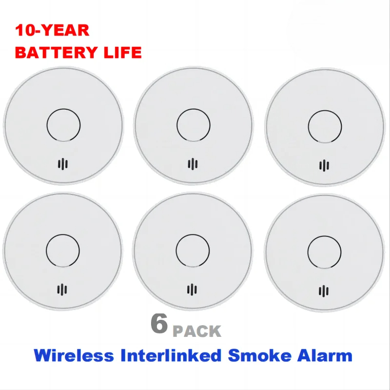 إنذار دخان لاسلكي مترابط بطاري - مراجعة Smoke Detector Interconnected وسعره