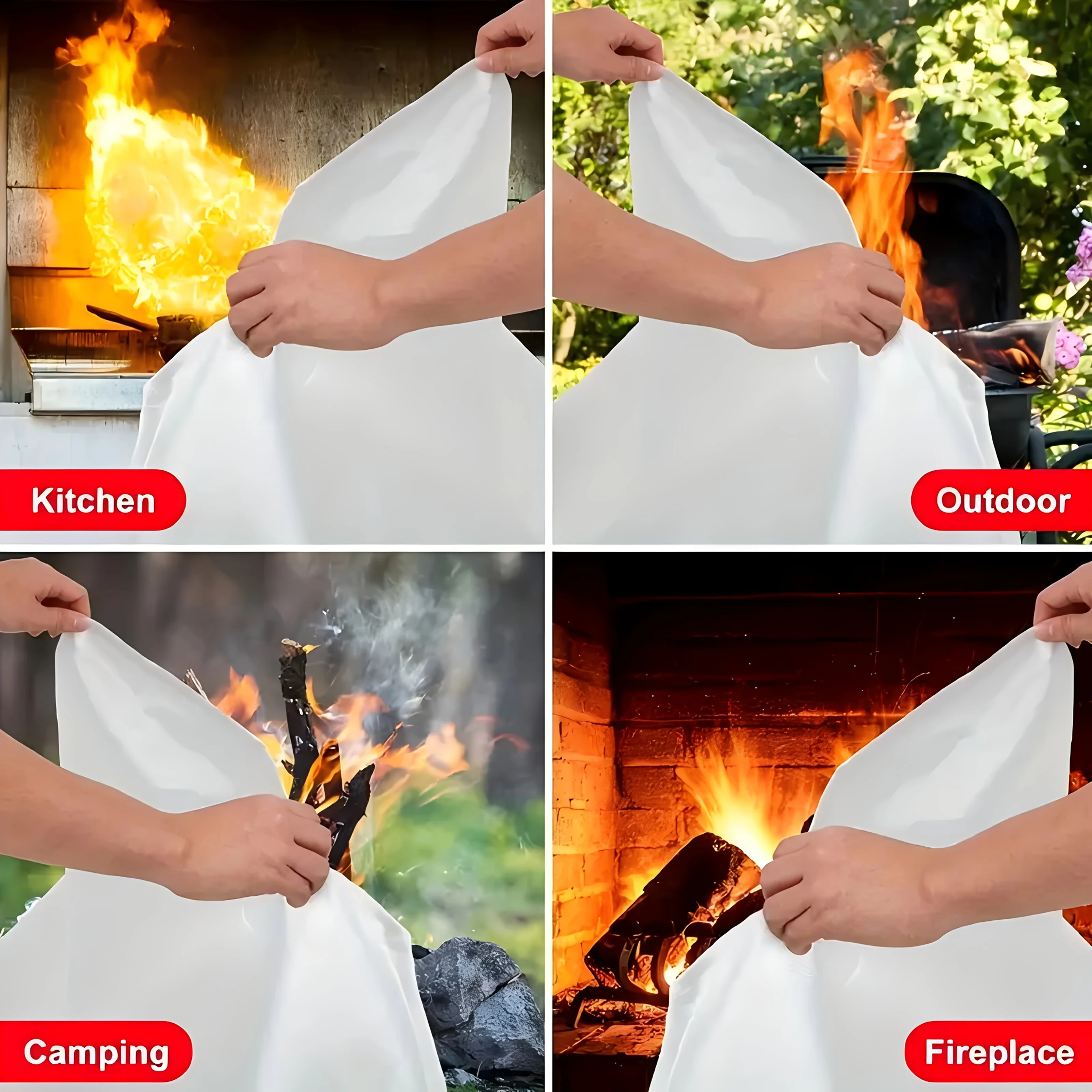 بطانية حريق من الألياف الزجاجي - مراجعة Fire Blanket Kitchen وسعره