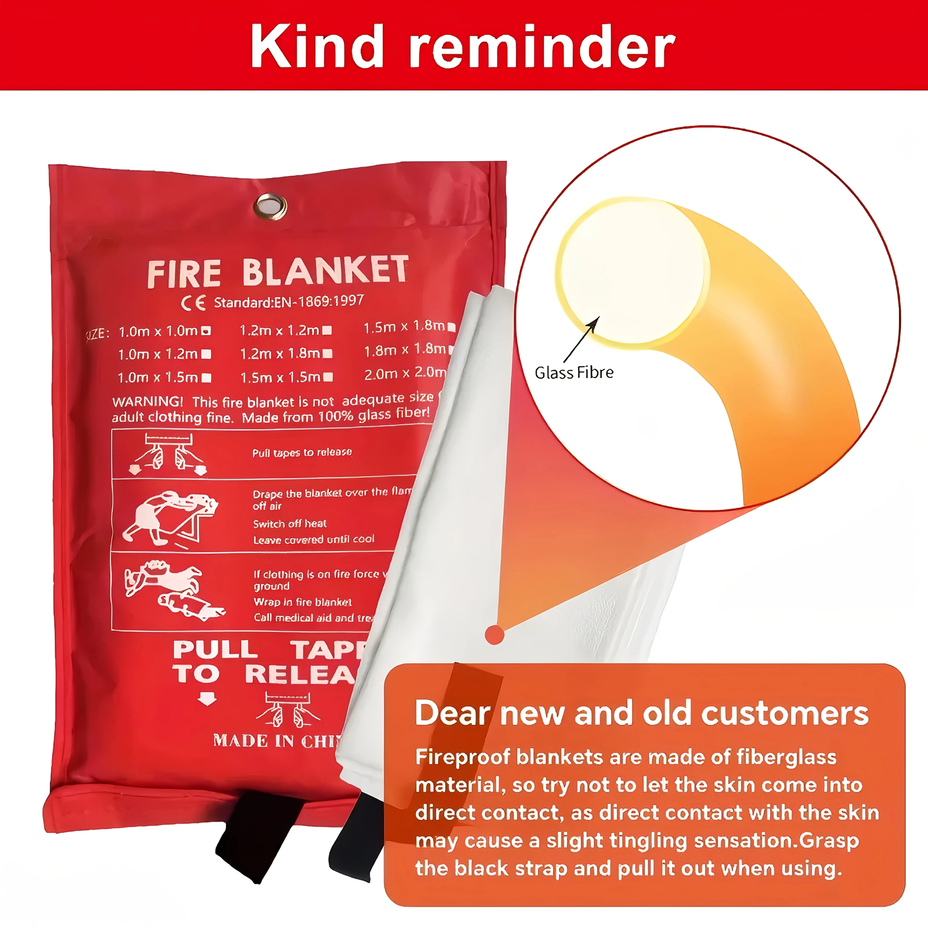 بطانية حريق من الألياف الزجاجي - مراجعة Fire Blanket Kitchen وسعره
