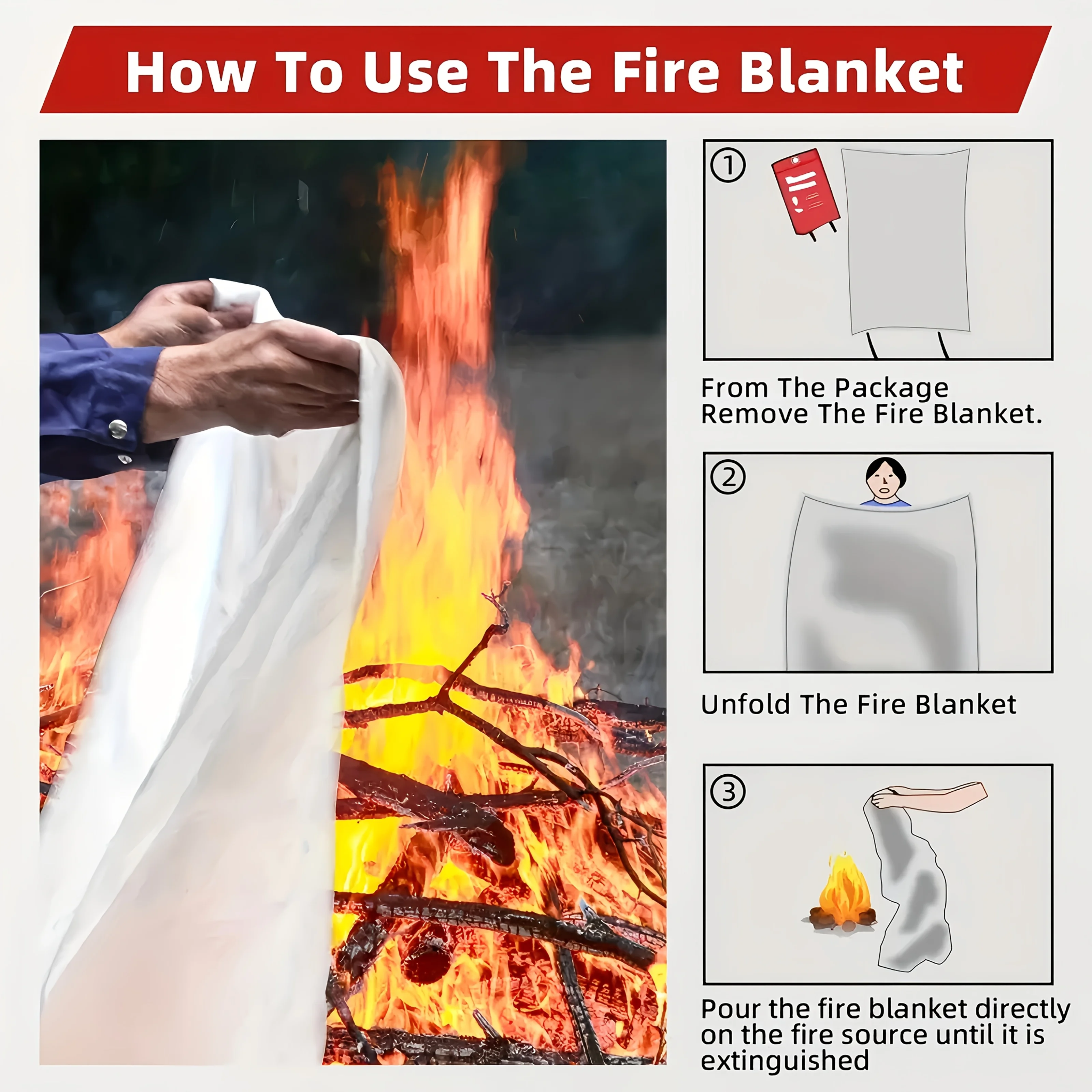 بطانية حريق من الألياف الزجاجي - مراجعة Fire Blanket Kitchen وسعره