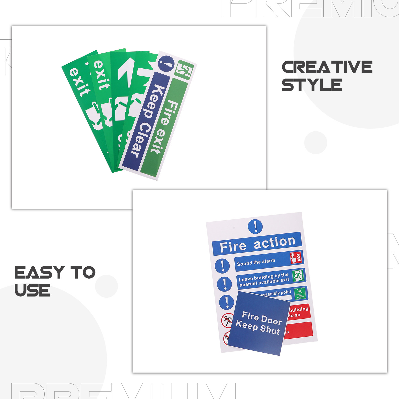 مجموعة 21 قطعة من لافتات مخارج - مراجعة Emergency Exit Sign وسعره