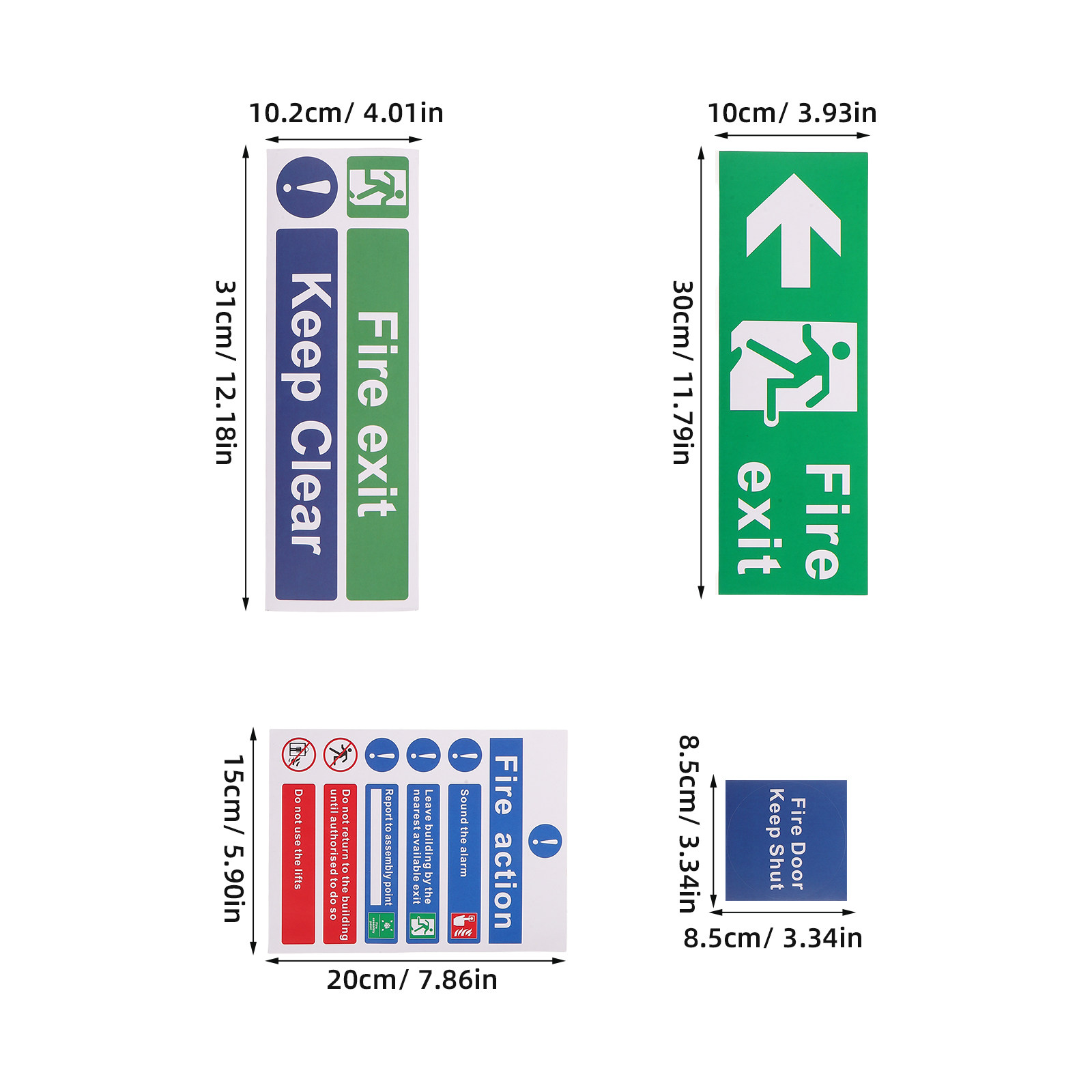 مجموعة 21 قطعة من لافتات مخارج - مراجعة Emergency Exit Sign وسعره