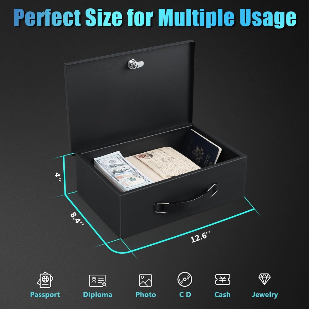 صندوق أمان مقاوم للحريق مع قفل - مراجعة Fire Safe Document وسعره