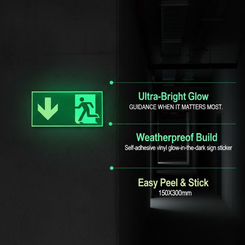 ملصق إشارة ممر الطوارئ المضيء  - مراجعة Emergency Exit Sign وسعره