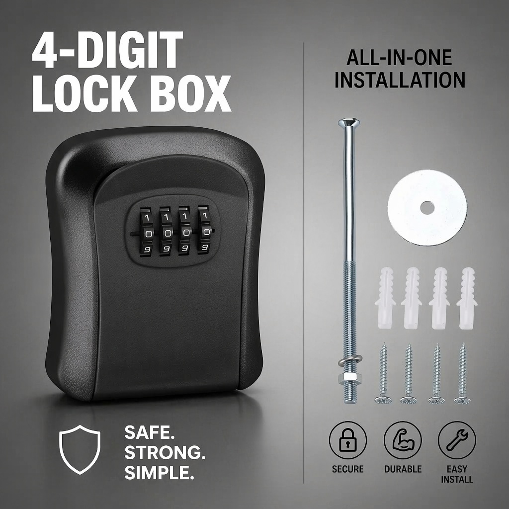 صندوق تخزين مفاتيح مقاوم للماء - مراجعة Lockbox Key Secure وسعره