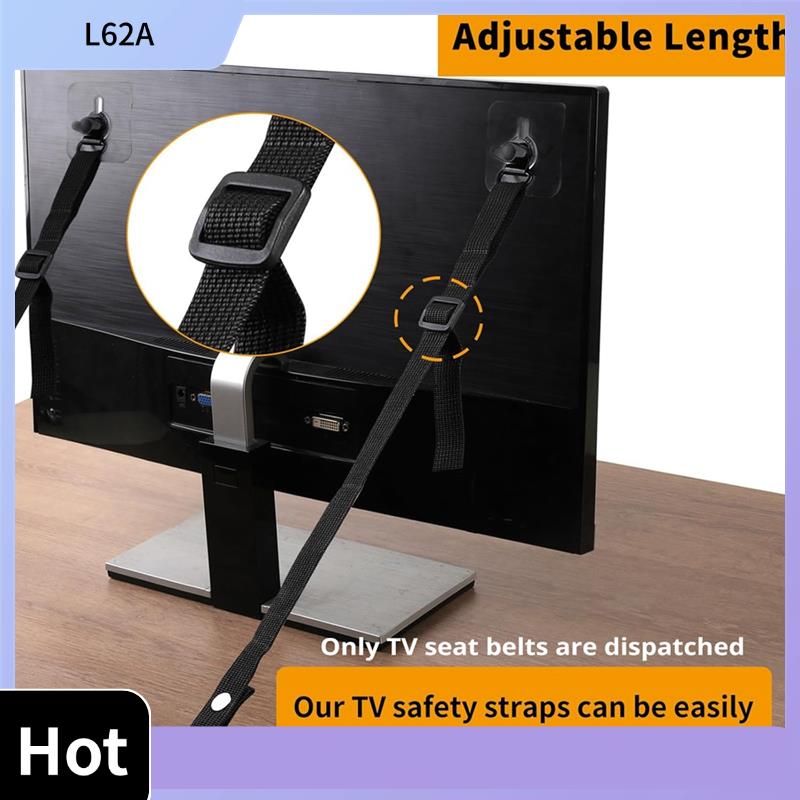 L62A 4 قطع أشرطة أمان للتلفزيو - مراجعة Earthquake Anchor Strap وسعره